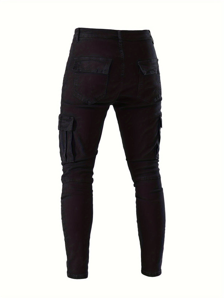 Herren Cargo Jeans | Streetstyle | Bequeme Denim | Einfarbig
