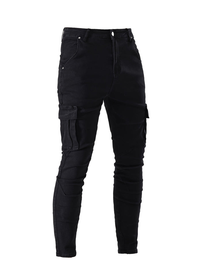 Herren Cargo Jeans | Streetstyle | Bequeme Denim | Einfarbig