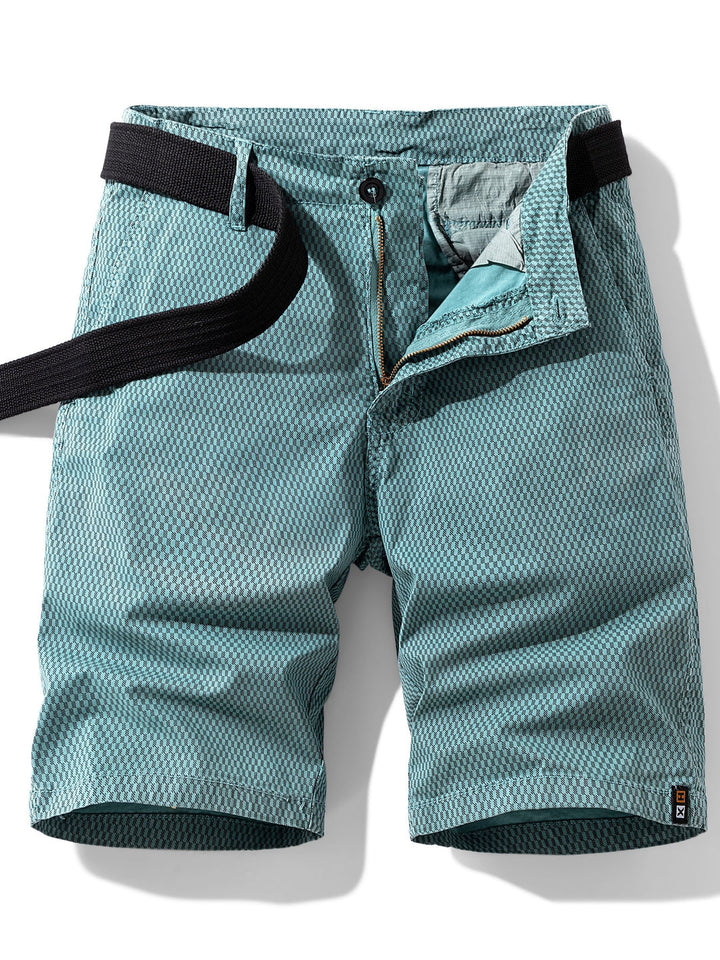 Herren Cargo Shorts | Gestreiftes Muster & Normale Passform | Baumwollmischung | Freizeit- & Outdoor-Sportarten