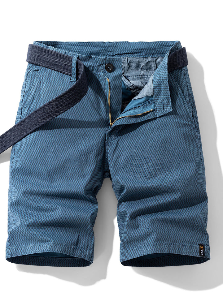 Herren Cargo Shorts | Gestreiftes Muster & Normale Passform | Baumwollmischung | Freizeit- & Outdoor-Sportarten