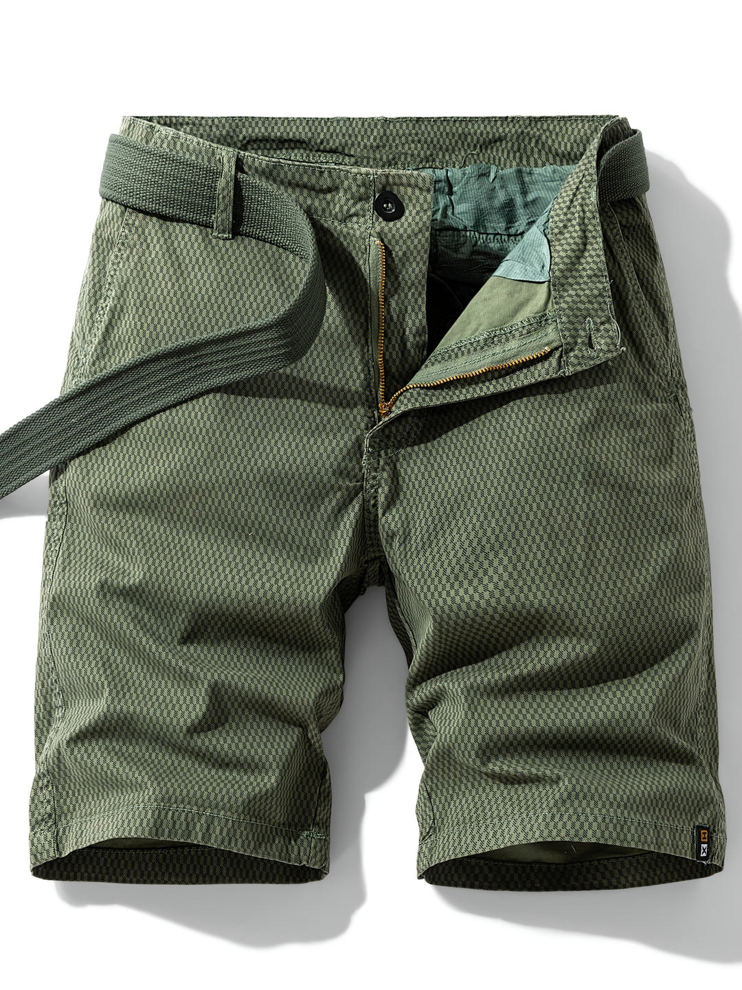 Herren Cargo Shorts | Gestreiftes Muster & Normale Passform | Baumwollmischung | Freizeit- & Outdoor-Sportarten