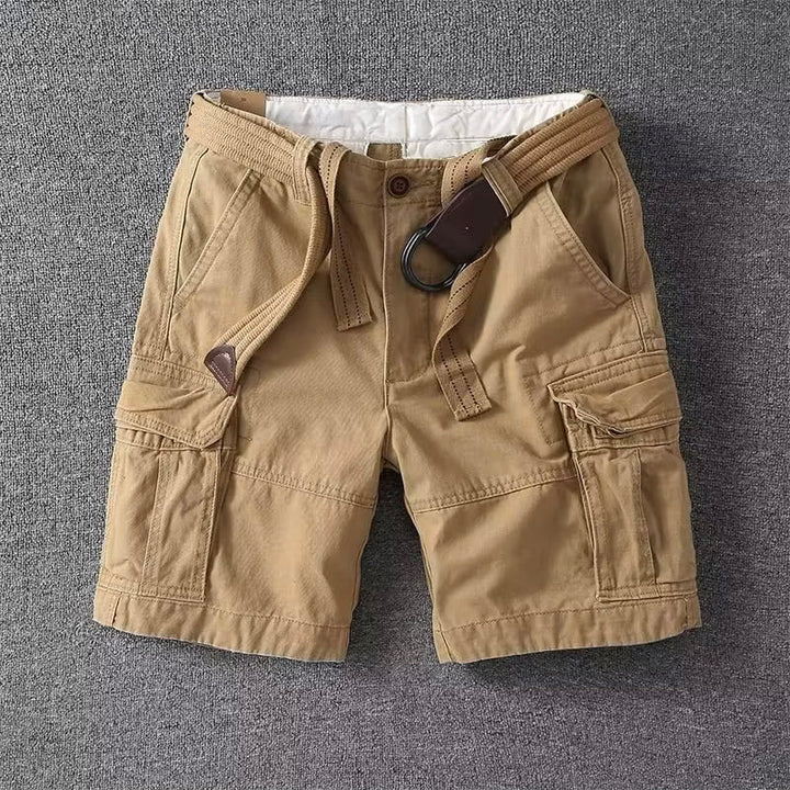 Herren Cargo-Shorts mit praktischen Taschen - Klassisches Design - Beige