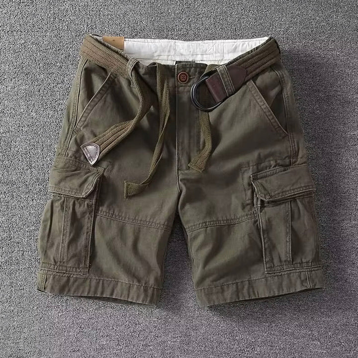 Herren Cargo-Shorts mit praktischen Taschen - Klassisches Design - Grün