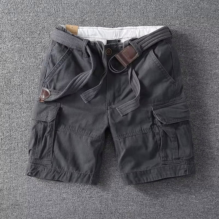 Herren Cargo-Shorts mit praktischen Taschen - Klassisches Design - Grau