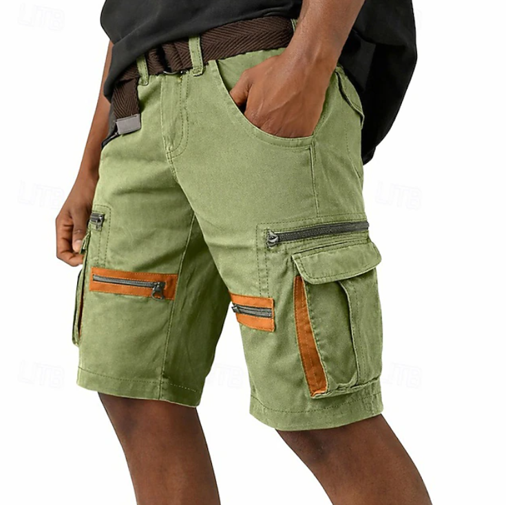 Herren Cargo-Shorts mit Taschen - Casual Outdoor Style - Grün