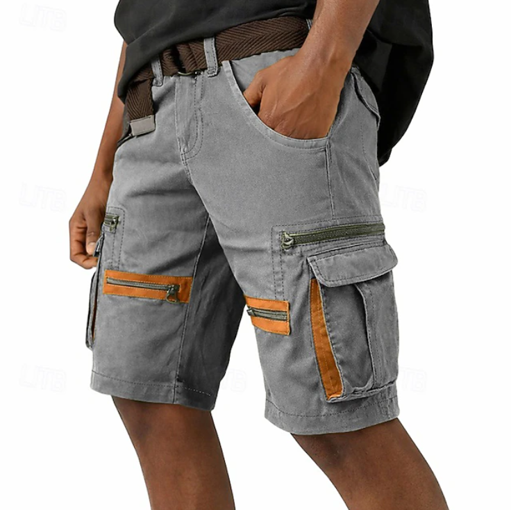 Herren Cargo-Shorts mit Taschen - Casual Outdoor Style - Grau