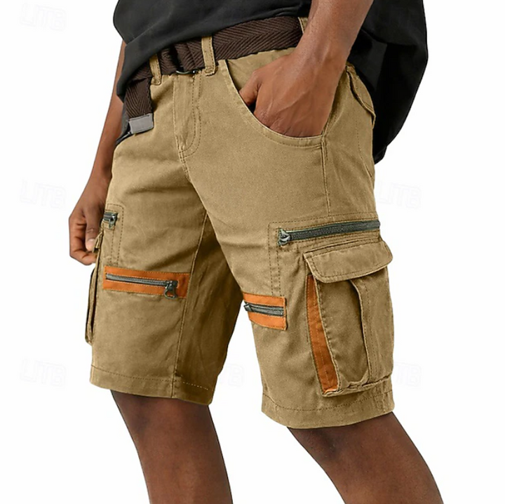 Herren Cargo-Shorts mit Taschen - Casual Outdoor Style - Khaki
