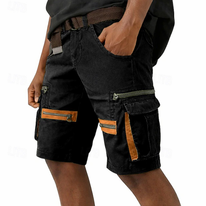 Herren Cargo-Shorts mit Taschen - Casual Outdoor Style - Schwarz