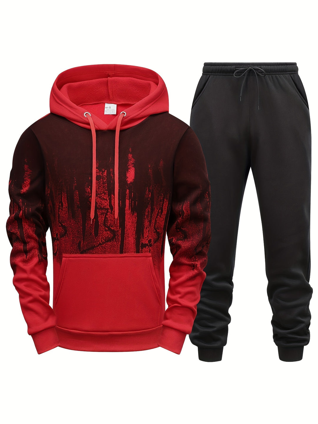 Herren Casual Sweatsuit Set | Atmungsaktiv & Regulär Fit | Langarm Hoodie | Jogginghose