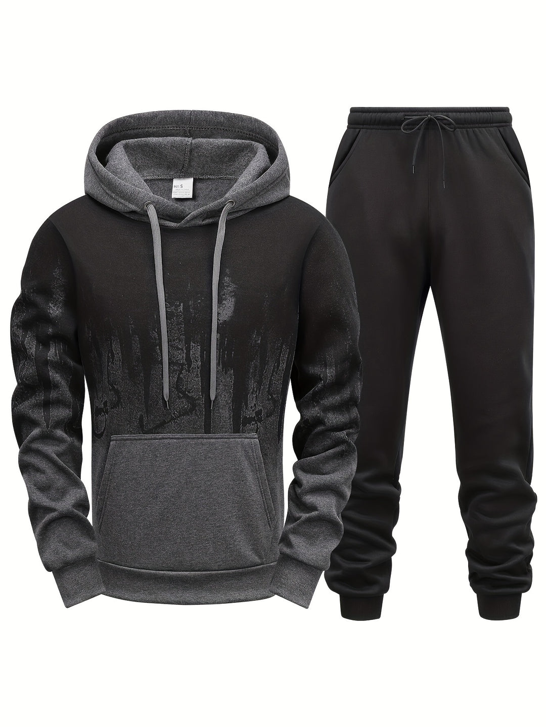 Herren Casual Sweatsuit Set | Atmungsaktiv & Regulär Fit | Langarm Hoodie | Jogginghose