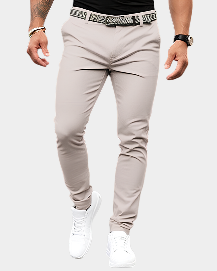 Herren Chino-Hose Smart-Casual - Klassischer Schnitt - Beige
