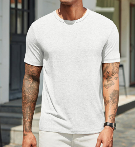 Herren Classic T-Shirt Rundhals - Zeitlos &amp; Atmungsaktiv