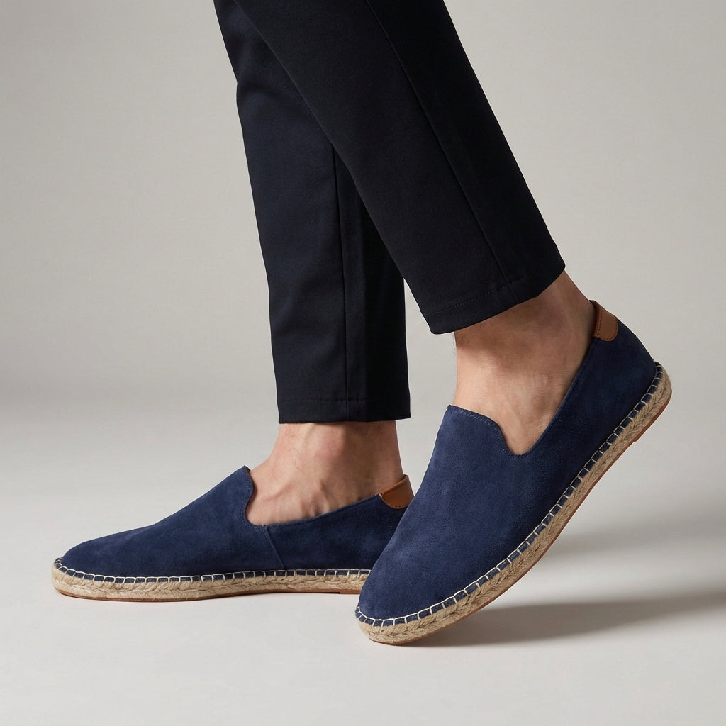 Herren Espadrilles Slip-On - Klassischer Sommerschuh - Blau