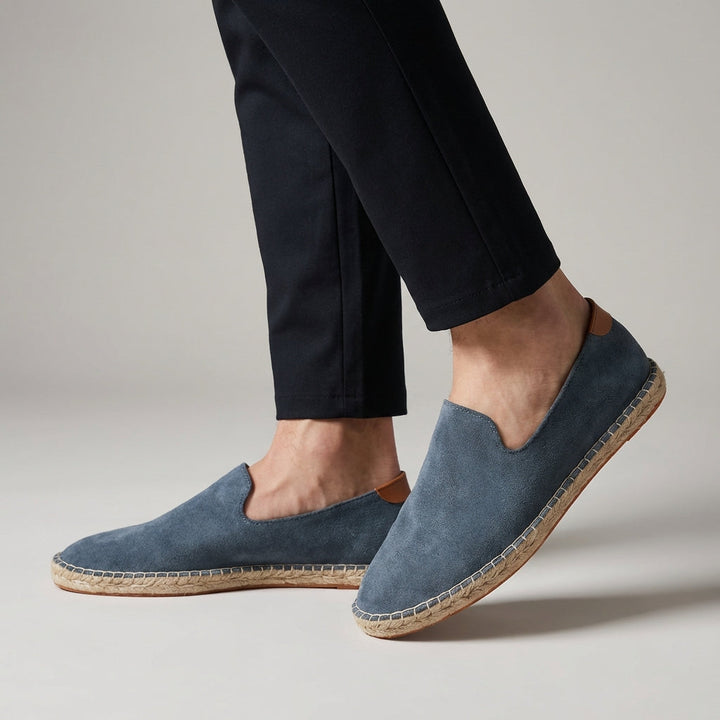 Herren Espadrilles Slip-On - Klassischer Sommerschuh - Grau
