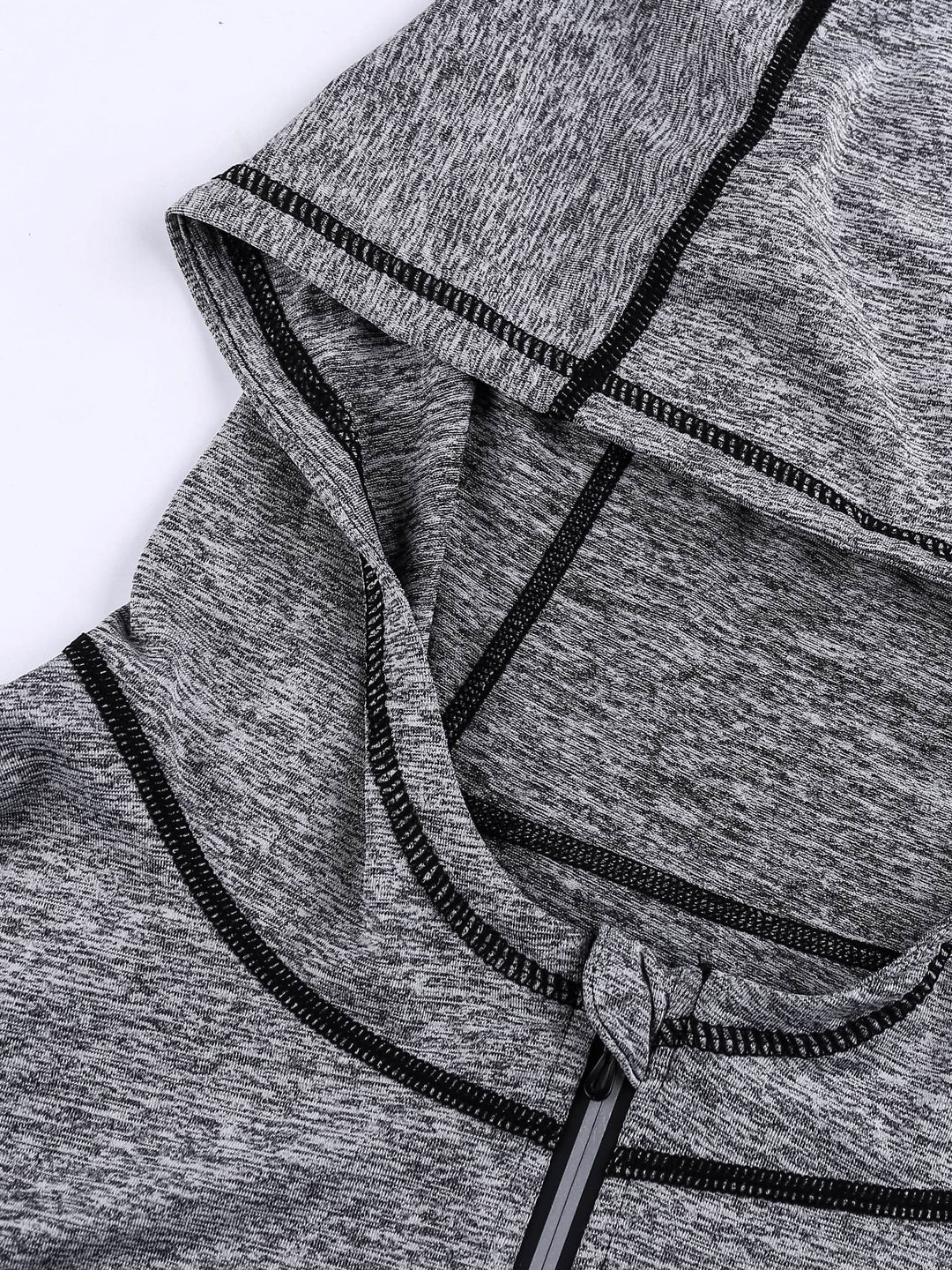 Herren Full-Zip Laufjacke mit Kapuze | Schnelltrocknend & Hohe Elastizität | Lange Ärmel