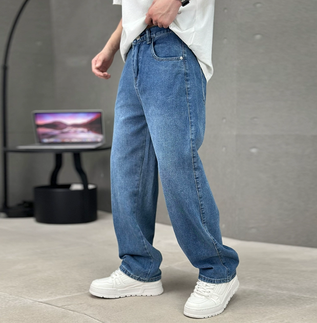 Herren Gerade Jeans - Klassischer Schnitt - Blau