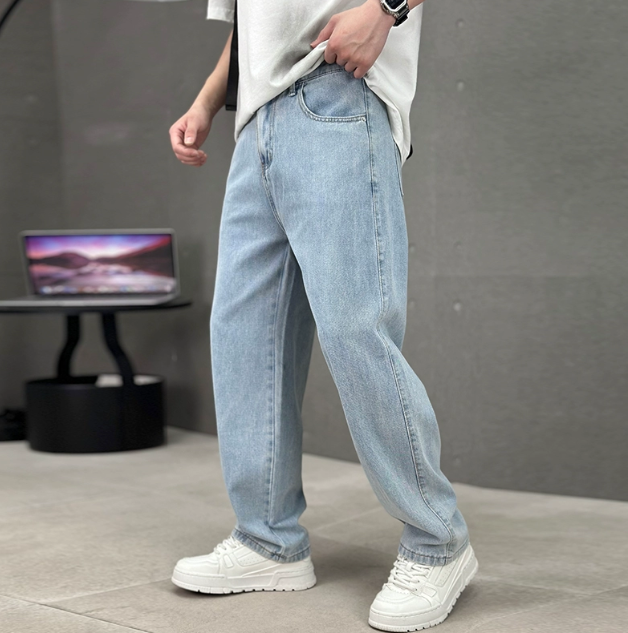 Herren Gerade Jeans - Klassischer Schnitt - Hellblau