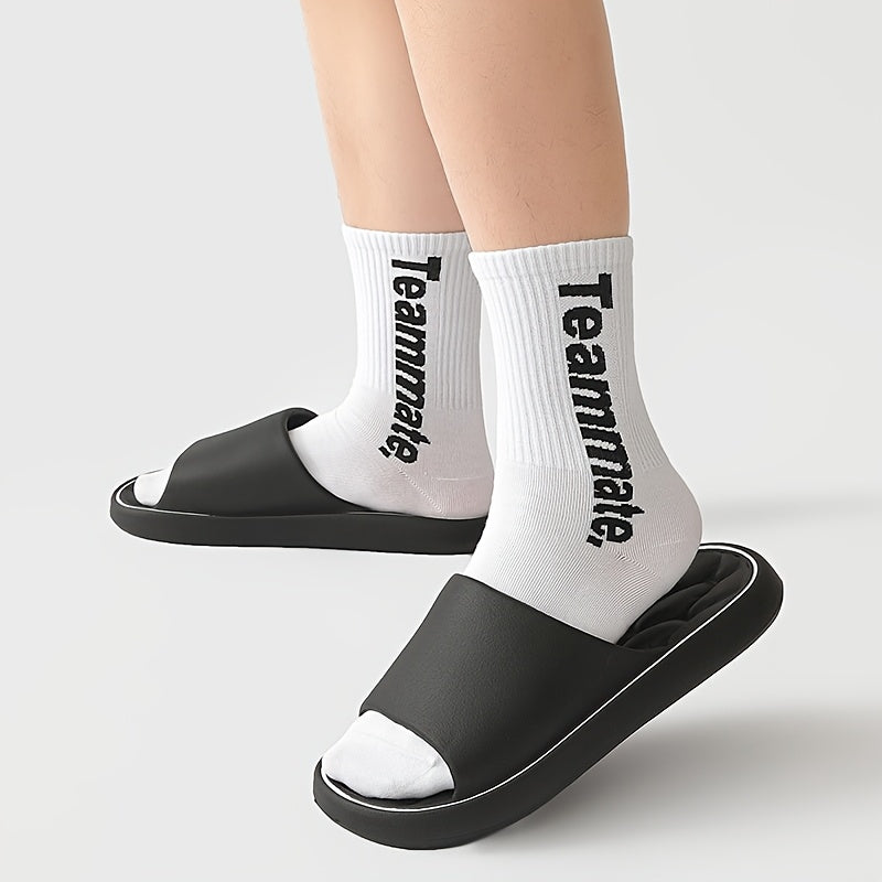 Herren Hausschuhe | EVA Slip-On mit rutschfester Sohle | Gestreift & Ganzjahres