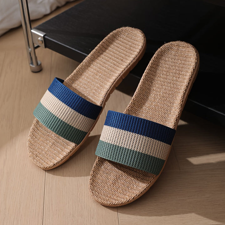 Herren Hausschuhe | Ganzjahres Slip-On | Bequeme Stoff-Innenausstattung | EVA Sohle