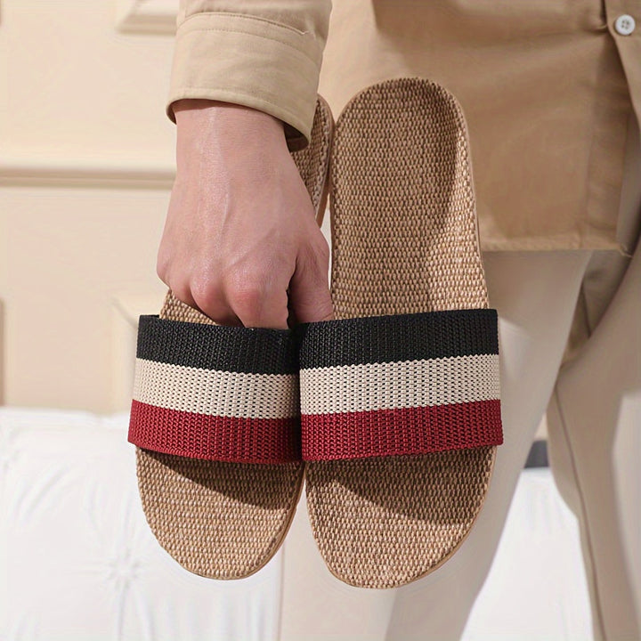 Herren Hausschuhe | Ganzjahres Slip-On | Bequeme Stoff-Innenausstattung | EVA Sohle