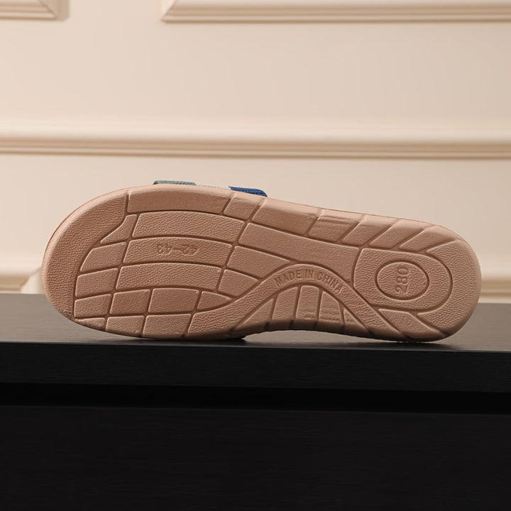 Herren Hausschuhe | Ganzjahres Slip-On | Bequeme Stoff-Innenausstattung | EVA Sohle