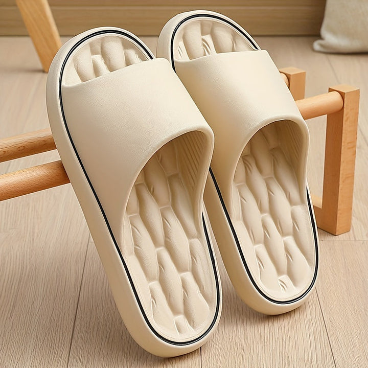Herren Hausschuhe | Offene Zehen & Atmungsaktiv | Rutschfeste EVA | Einfarbig Slip-On für den Innenbereich