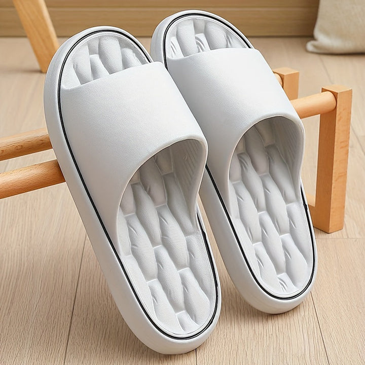 Herren Hausschuhe | Offene Zehen & Atmungsaktiv | Rutschfeste EVA | Einfarbig Slip-On für den Innenbereich