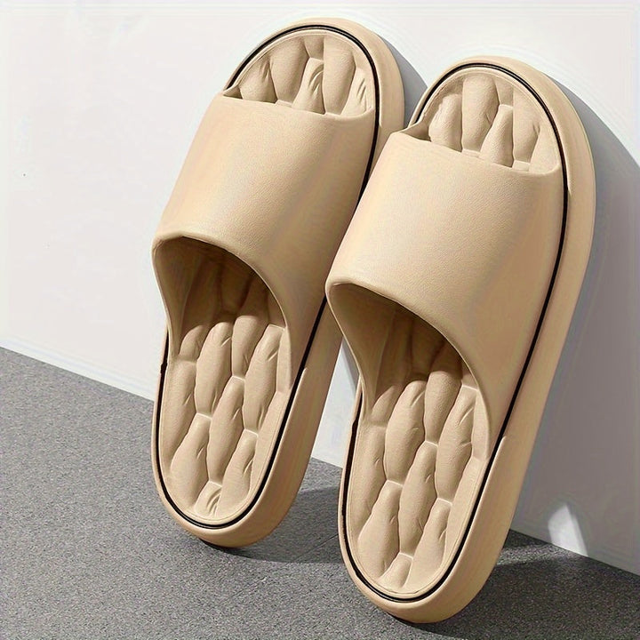 Herren Hausschuhe | Offene Zehen & Atmungsaktiv | Rutschfeste EVA | Einfarbig Slip-On für den Innenbereich
