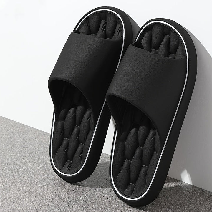 Herren Hausschuhe | Offene Zehen & Atmungsaktiv | Rutschfeste EVA | Einfarbig Slip-On für den Innenbereich