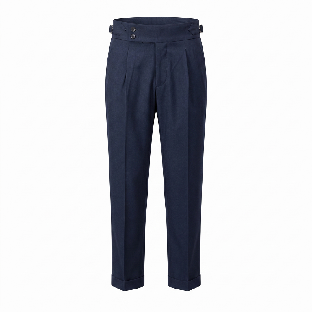 Herren Hochbund-Hose mit Doppelfalte - Elegante Schnittform