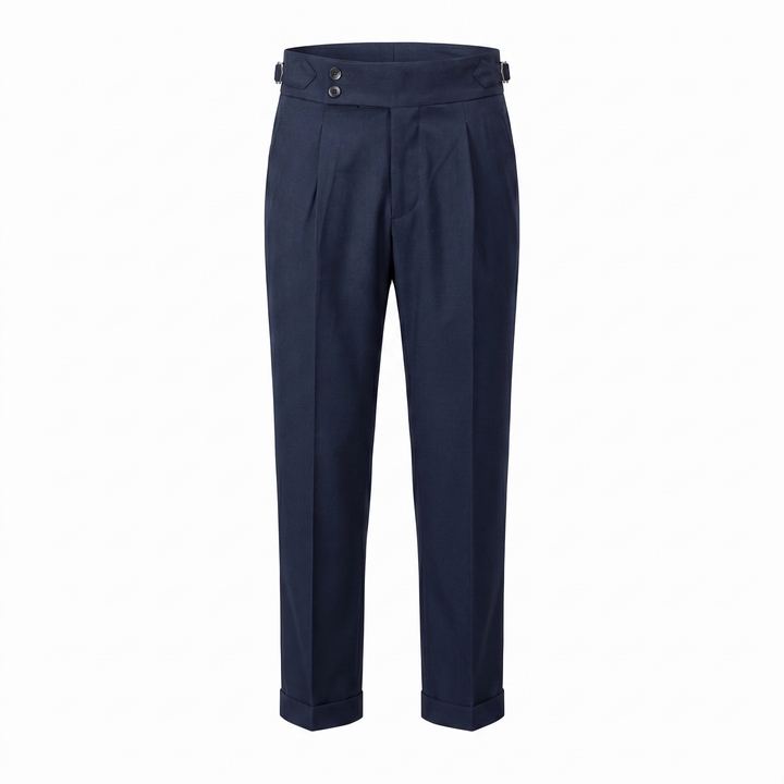 Herren Hochbund-Hose mit Doppelfalte - Elegante Schnittform