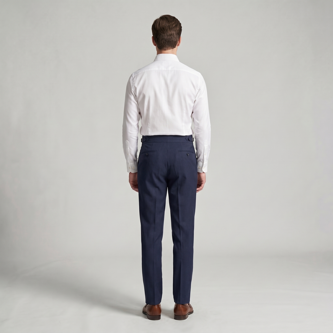 Herren Hochbund-Hose mit Doppelfalte - Elegante Schnittform