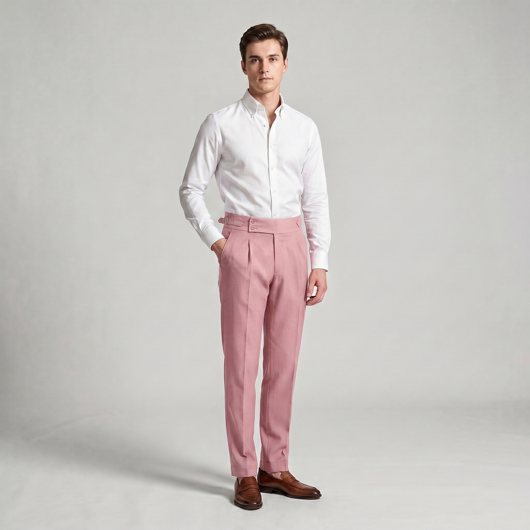 Herren Hochbund-Hose mit Doppelfalte - Elegante Schnittform