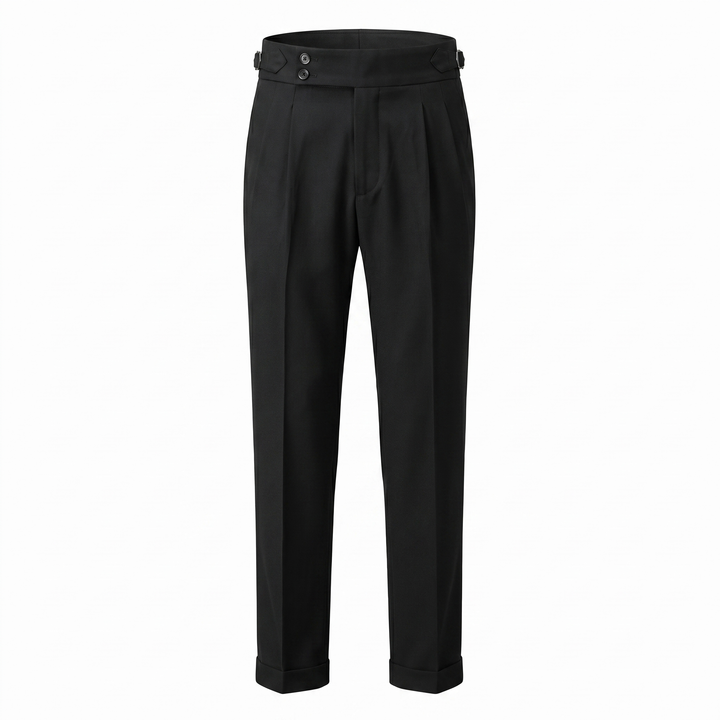 Herren Hochbund-Hose mit Doppelfalte - Elegante Schnittform