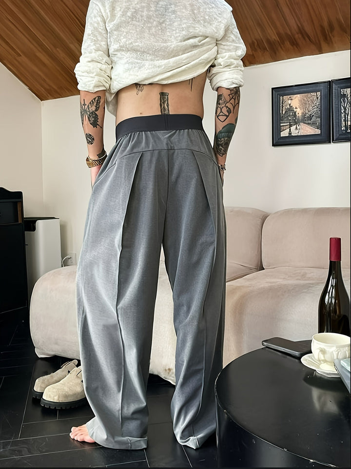 Herren Hose | Entspannte Passform | Elastischer Bund | Kontrastierende Farben
