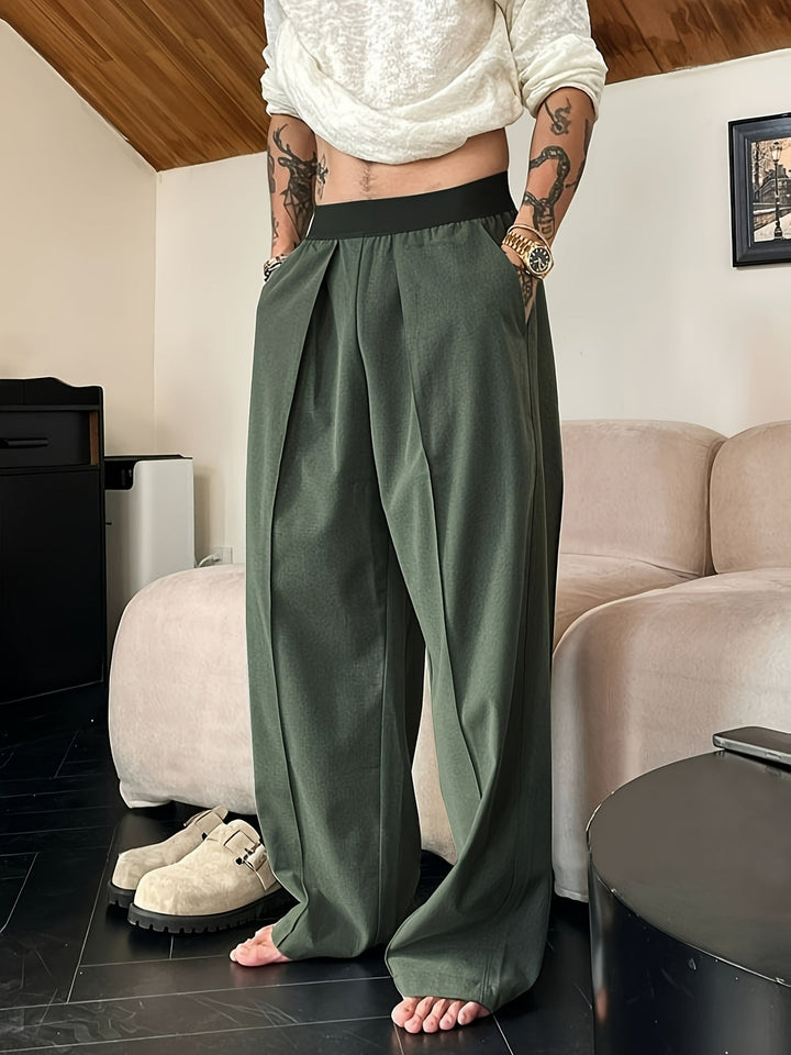 Herren Hose | Entspannte Passform | Elastischer Bund | Kontrastierende Farben