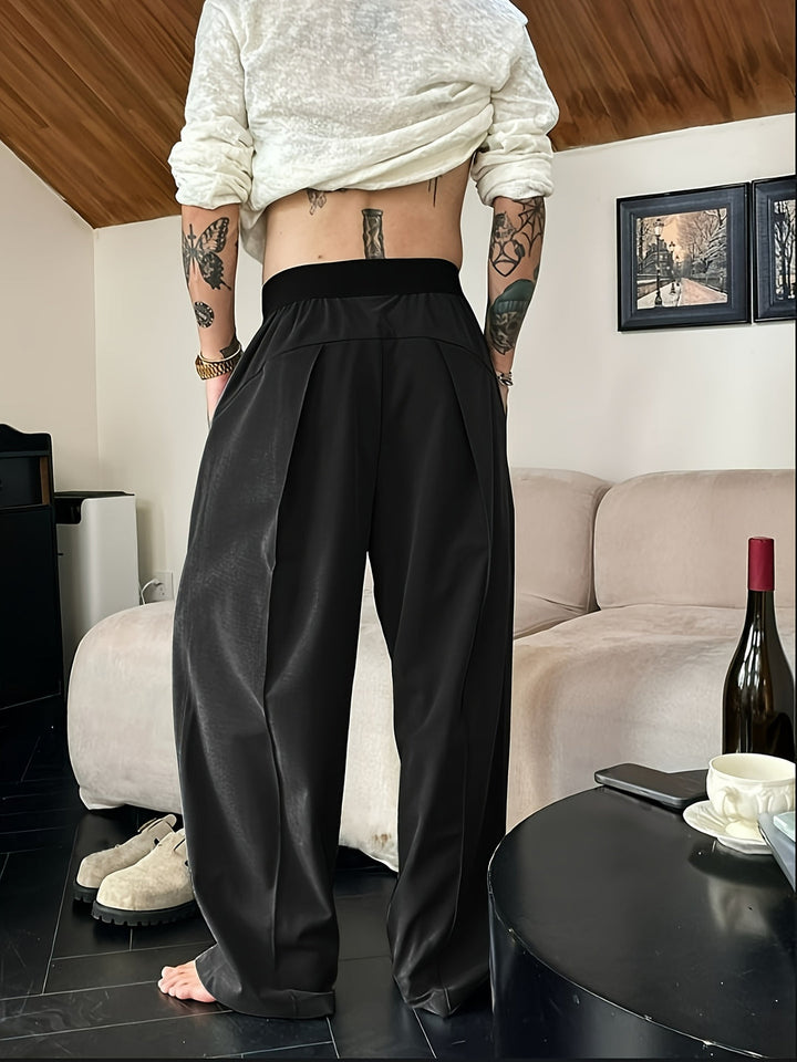 Herren Hose | Entspannte Passform | Elastischer Bund | Kontrastierende Farben