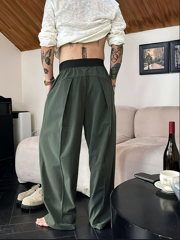 Herren Hose | Entspannte Passform | Elastischer Bund | Kontrastierende Farben