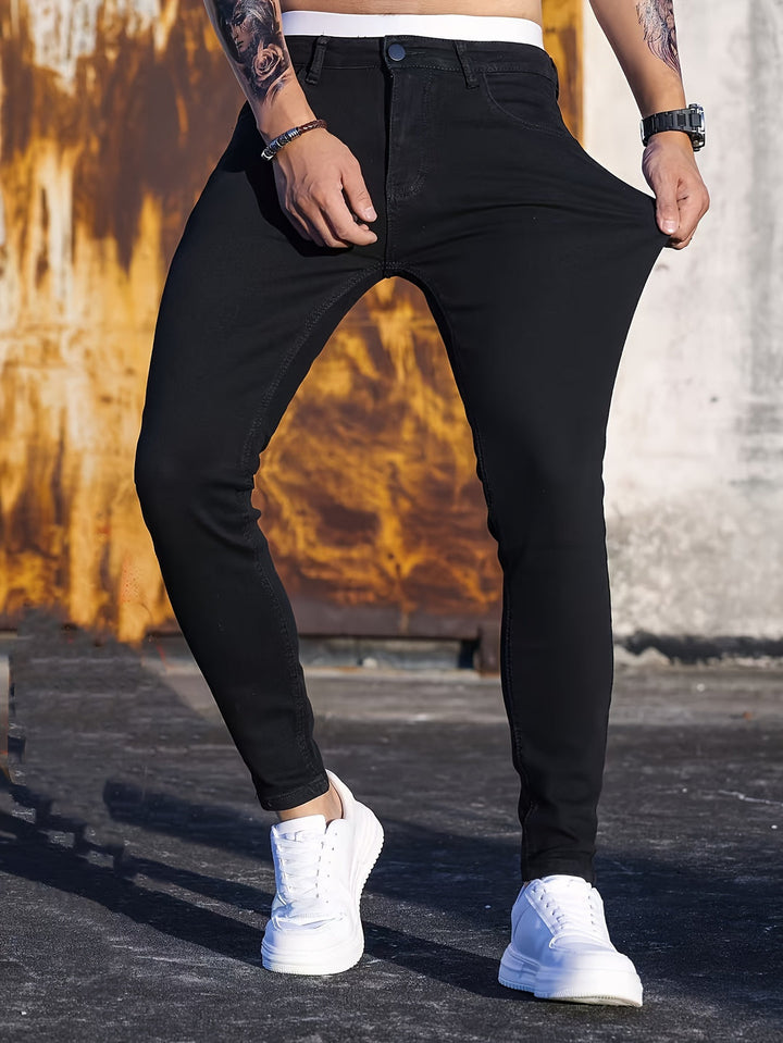 Herren Jeans | Klassische Passform & Stretch | Biker Denim Hose | Lässig & Komfortabel