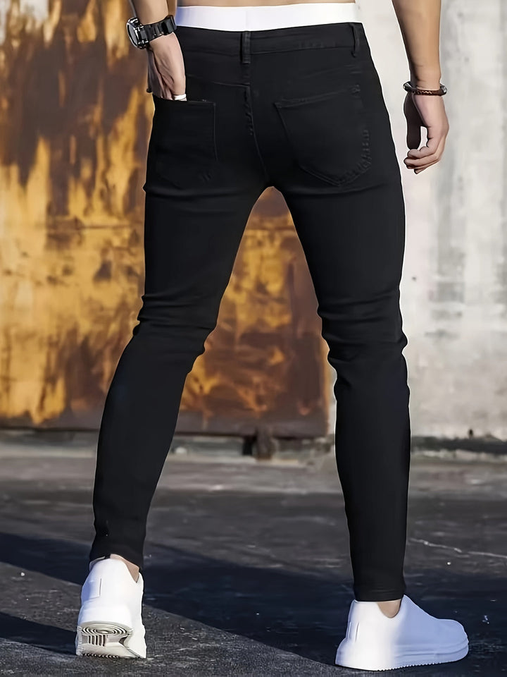 Herren Jeans | Klassische Passform & Stretch | Biker Denim Hose | Lässig & Komfortabel