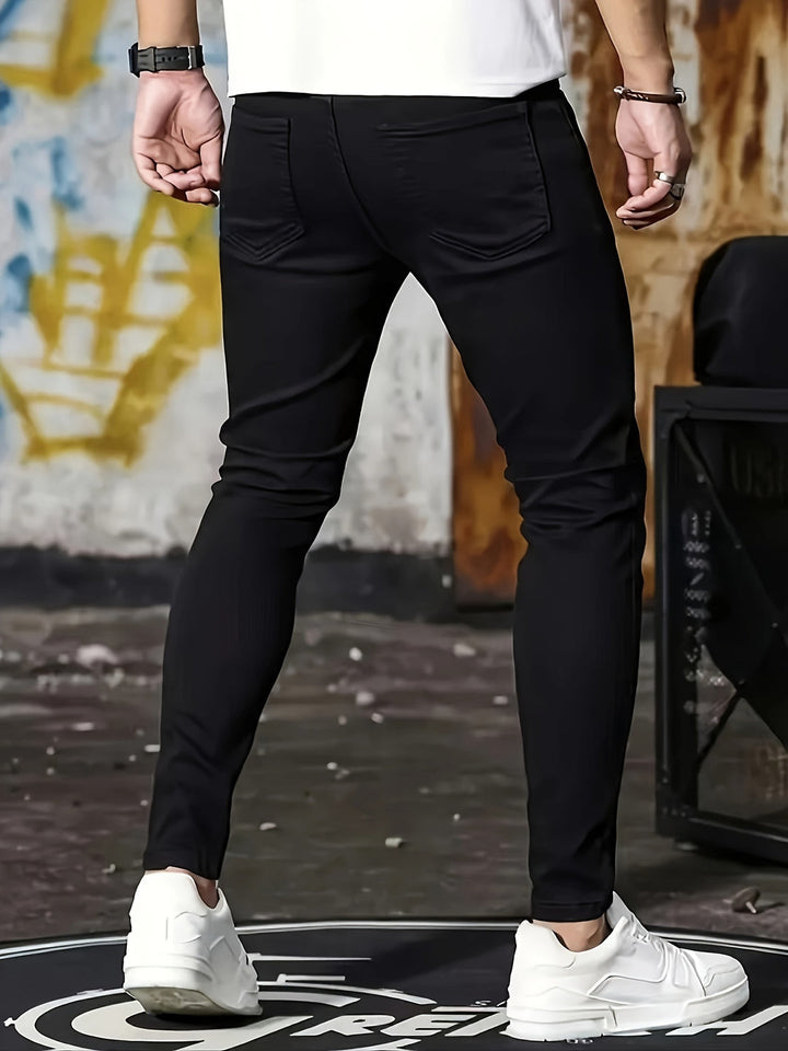 Herren Jeans | Klassische Passform & Stretch | Biker Denim Hose | Lässig & Komfortabel