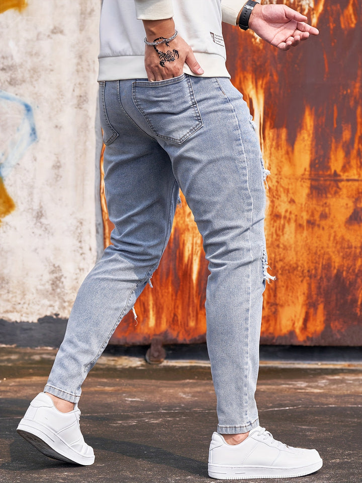 Herren Jeans | Minimaler Schnitt | Stretch Denim | Cool & Zerschlissen
