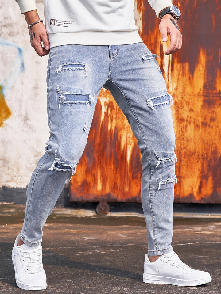 Herren Jeans | Minimaler Schnitt | Stretch Denim | Cool & Zerschlissen