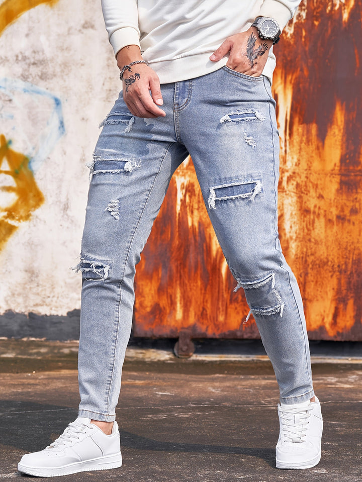 Herren Jeans | Minimaler Schnitt | Stretch Denim | Cool & Zerschlissen