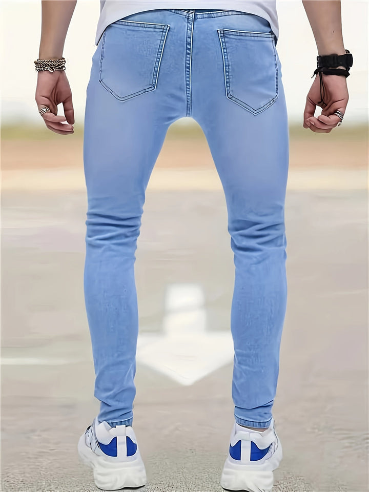 Herren Jeans | Slim Fit | Stretch Denim | Blau Gewaschen