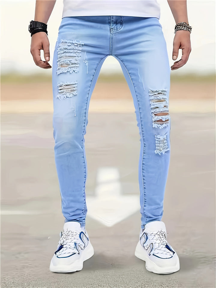 Herren Jeans | Slim Fit | Stretch Denim | Blau Gewaschen