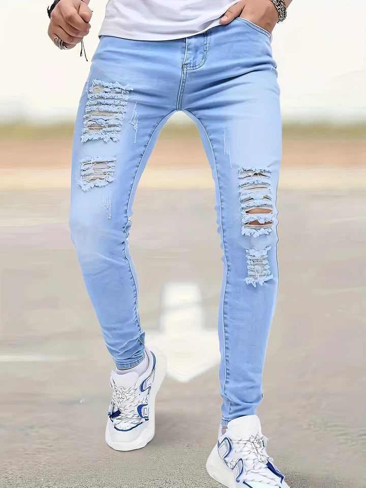Herren Jeans | Slim Fit | Stretch Denim | Blau Gewaschen