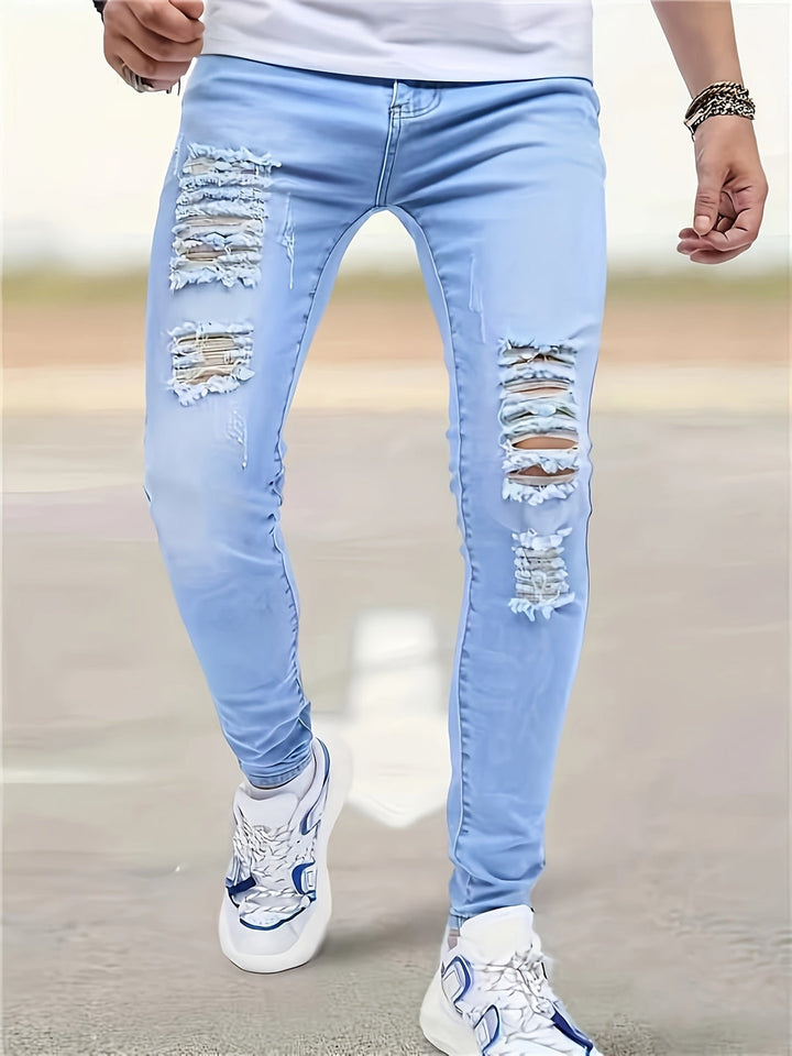 Herren Jeans | Slim Fit | Stretch Denim | Blau Gewaschen