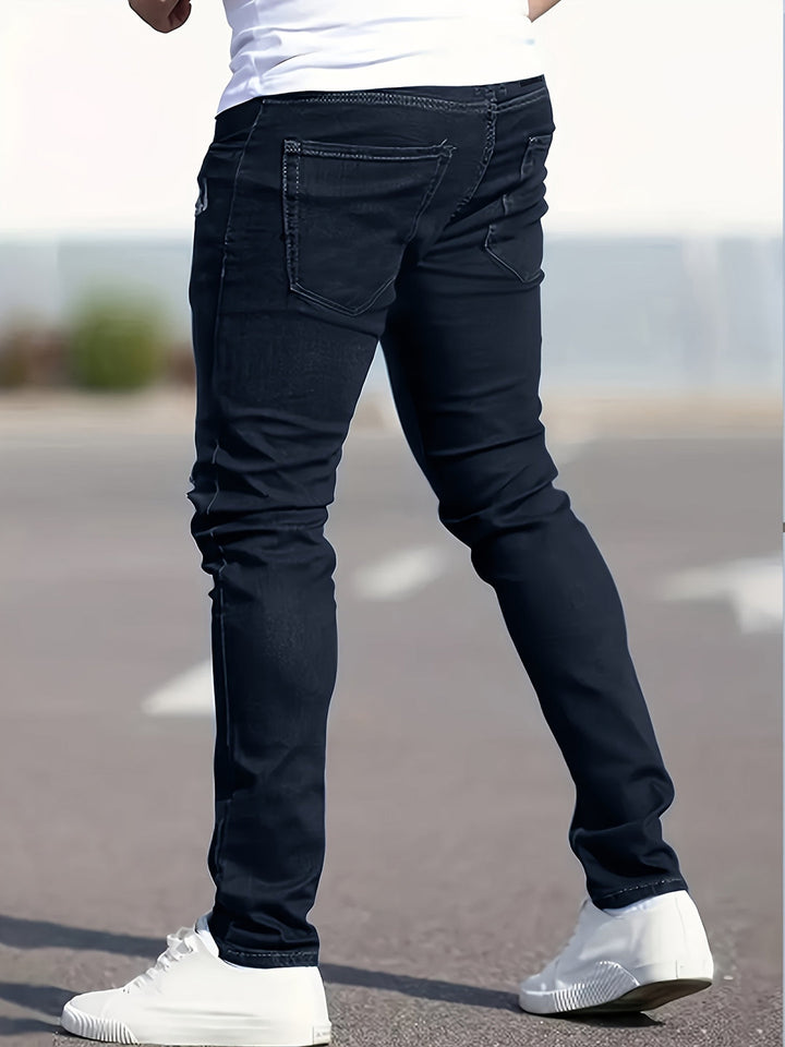 Herren Jeans | Slim Fit | Stretch Denim | Gerippte Details | Lässig & Trendy