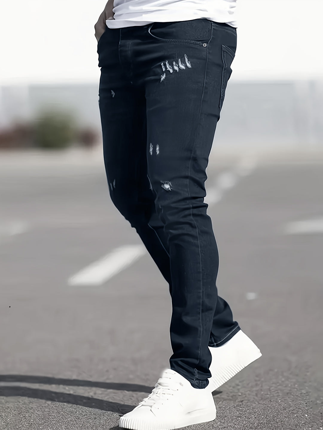 Herren Jeans | Slim Fit | Stretch Denim | Gerippte Details | Lässig & Trendy